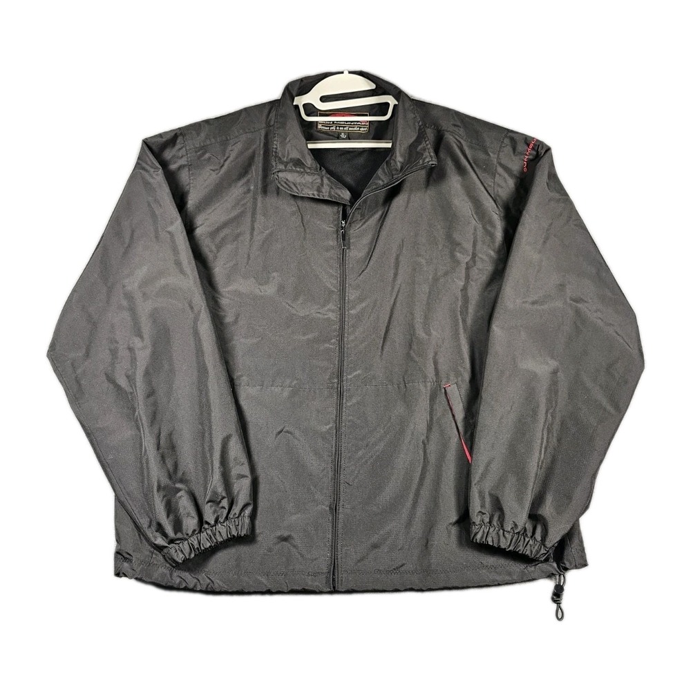 Sun Mountain‎ Rain Windbreaker Golf Jacket Mens XL Black Full Zip